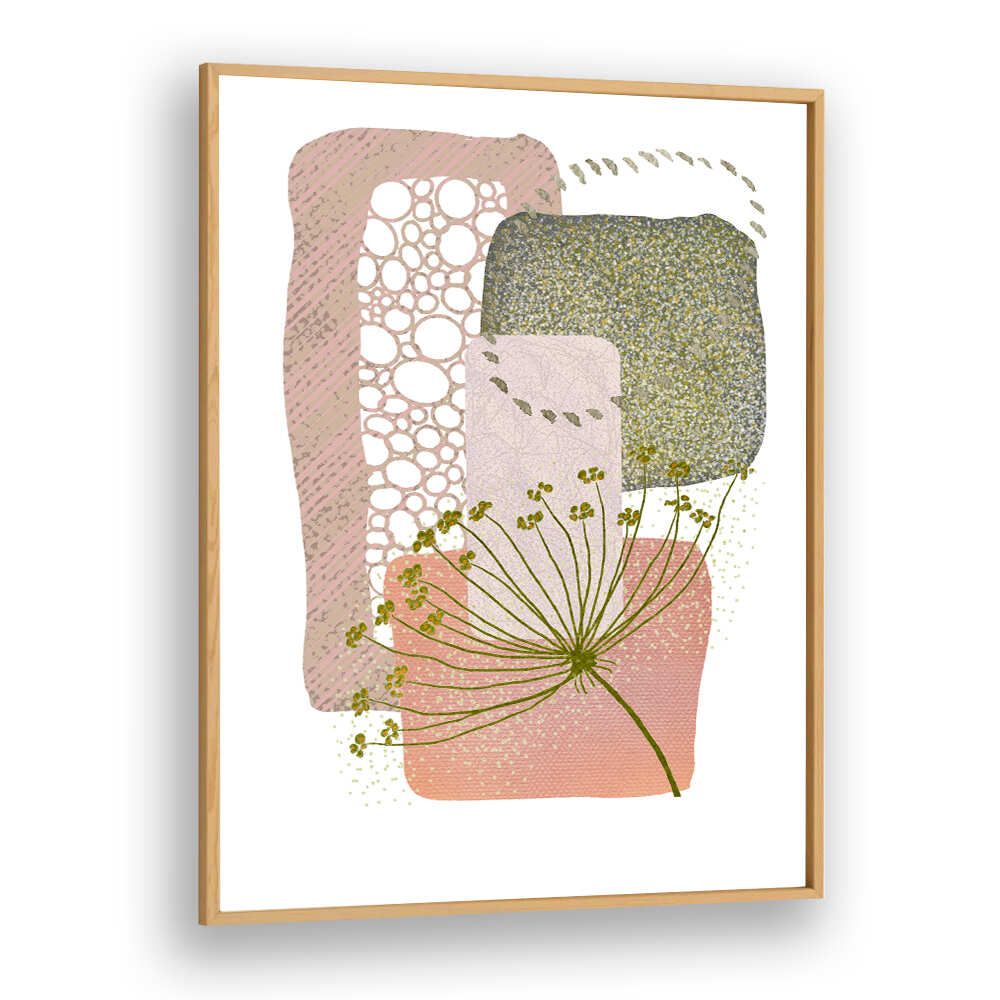 DELICATE PINK AND GREEN II , BOHO ART PAINTINGS