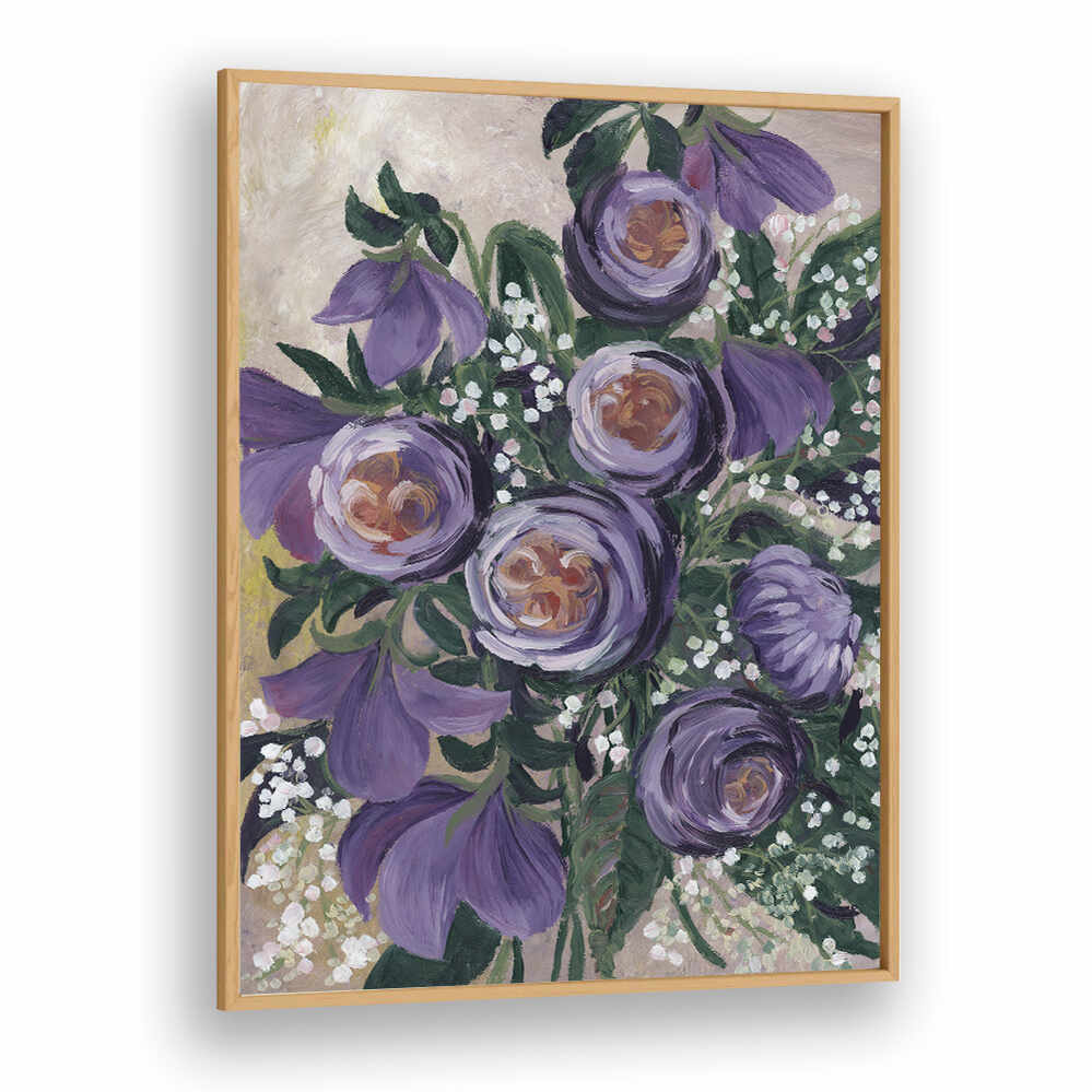 AALIYAH PAINTERLY ENGLISH ROSES , FLORAL FLOWER PAINTINGS