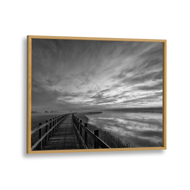 WOODEN FOOTBRIDGE DARK , PHOTOGRAPHY PRINTS
