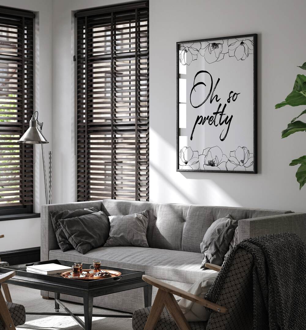 Elevate your decor with the elegant OH SO PRETTY, FASHION POSTERS featuring chic design by Martina.