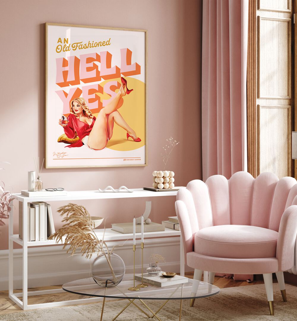 Vibrant HELL YES II, FASHION POSTERS artwork showcasing bold spirit, perfect for stylish home decor.
