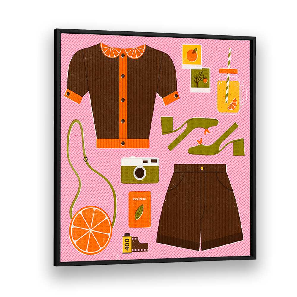 Vibrant "Orange by Julia Leister" fashion poster, perfect for modern decor and artistic flair in your space.