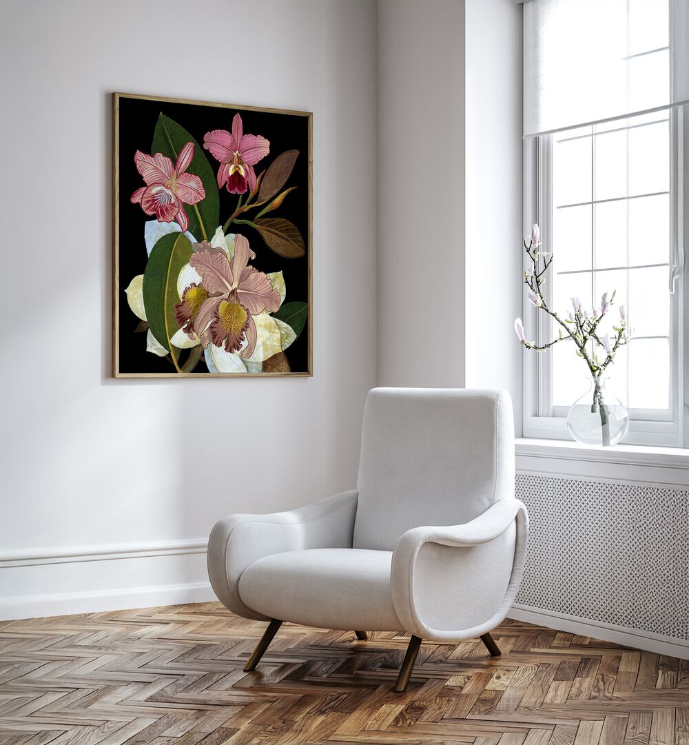 Stunning ORCHIDS II, FLORAL FLOWER PAINTINGS, perfect for adding elegance to any space in your home decor.