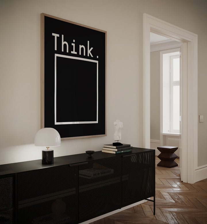 Transform your space with OUTSIDE THE BOX, QUOTES typography poster by Florent Bodart, inspiring creativity and innovation.