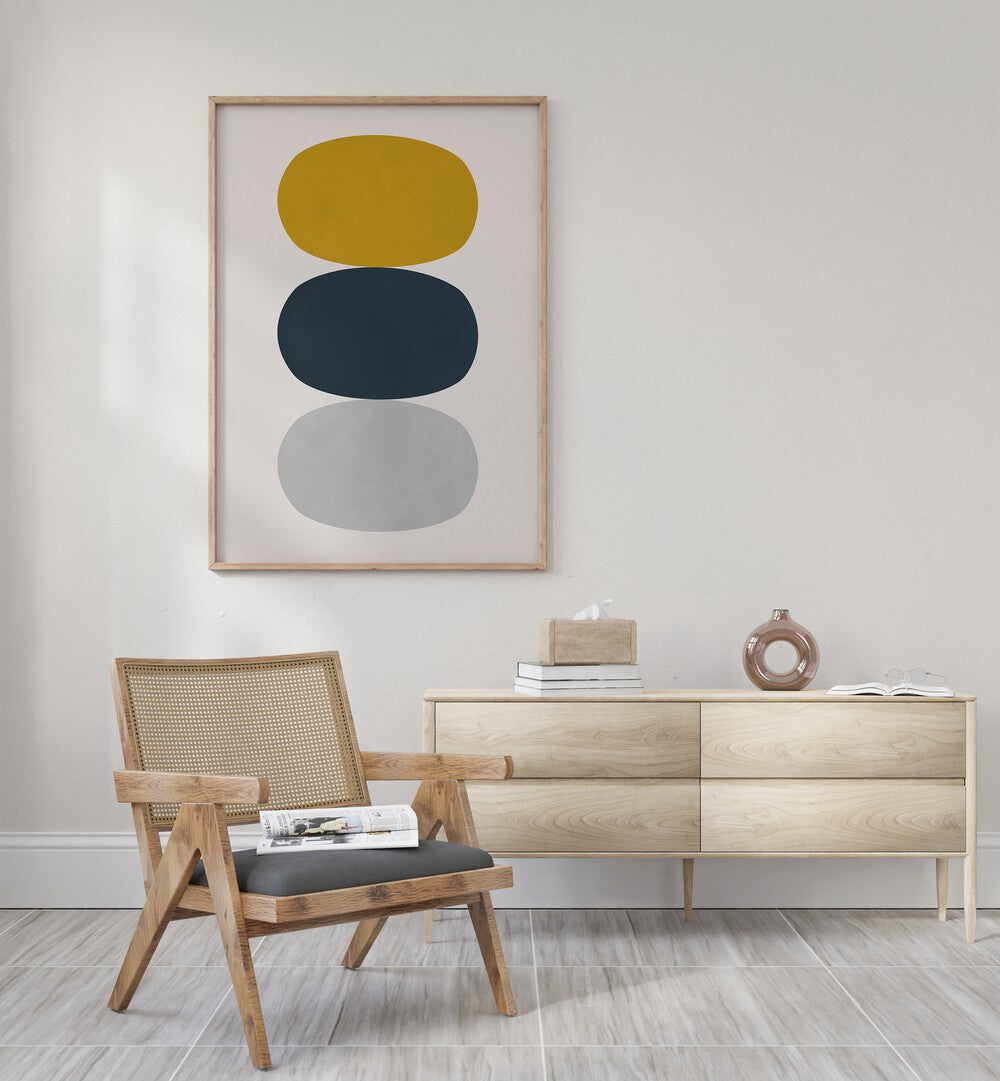 OVALS IN BALANCE II, GEOMETRIC ART PRINTS add elegance and harmony to modern spaces with a contemporary design.