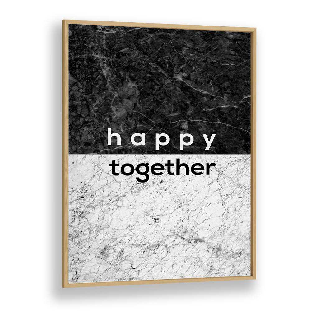 Stylish wall art featuring "happy together" quote for couples, perfect for home decor from Orara Studio.