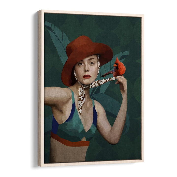 KARDINAL KUSLU KIZ, PORTRAITS by Emel Tunaboylu, vibrant artwork showcasing elegance and nature's beauty.