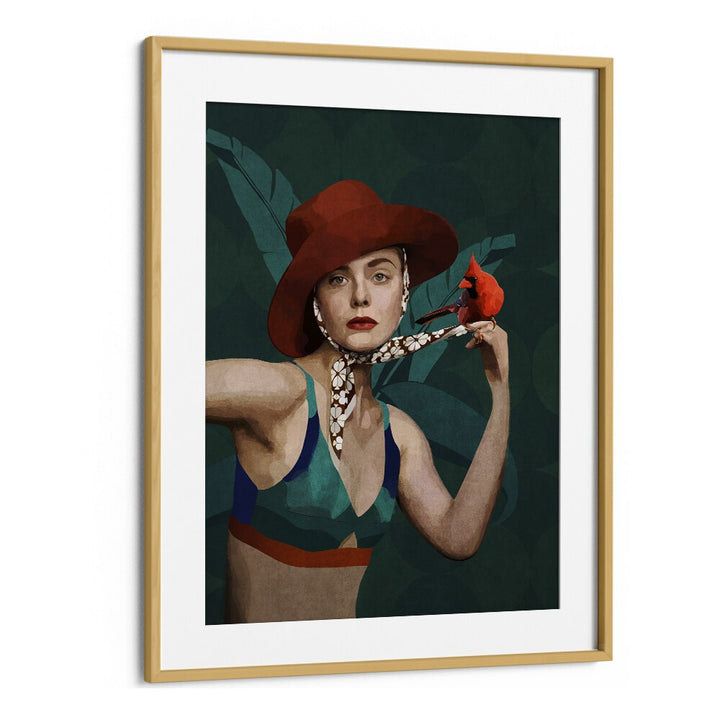 KARDINAL KUSLU KIZ, PORTRAITS showcases a woman in a striking hat, elevating your space with artistic flair.