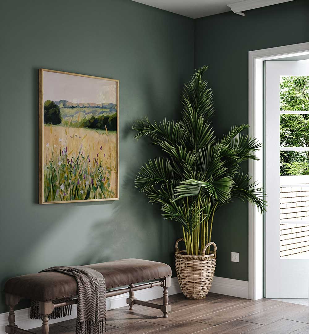 OAKS AND TALL GRASS , LANDSCAPE PAINTINGS