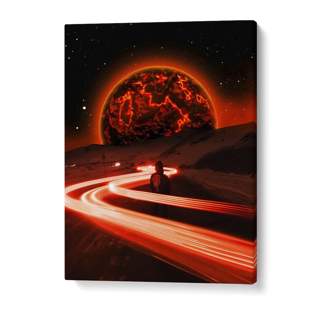 Stunning OBLIVION, SURREAL ART PRINTS by Ritvik Takkar showcase a mesmerizing cosmic landscape and vibrant colors.