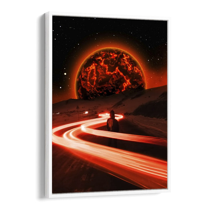 Surreal art prints from the OBLIVION collection by Ritvik Takkar, featuring a striking cosmic landscape.