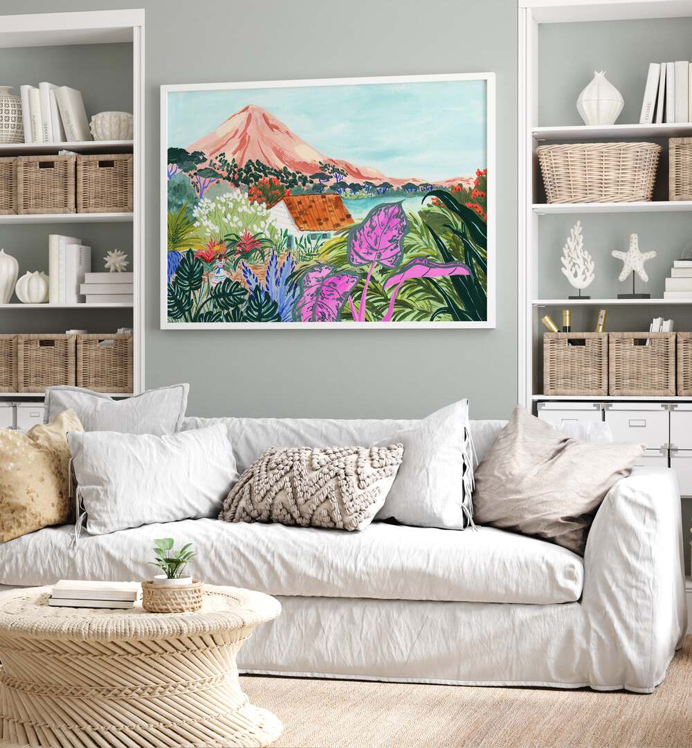 Vibrant Ometepe, landscape paintings by Sarah Gesek, perfect for enhancing your living space with natural beauty.