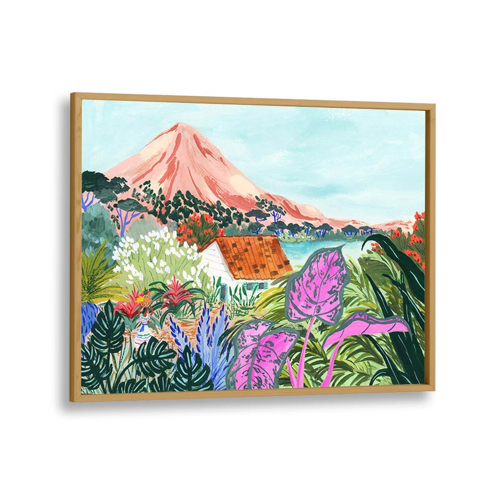 Stunning Ometepe landscape paintings by Sarah Gesek, vibrant art prints to elevate your decor and showcase natural beauty.