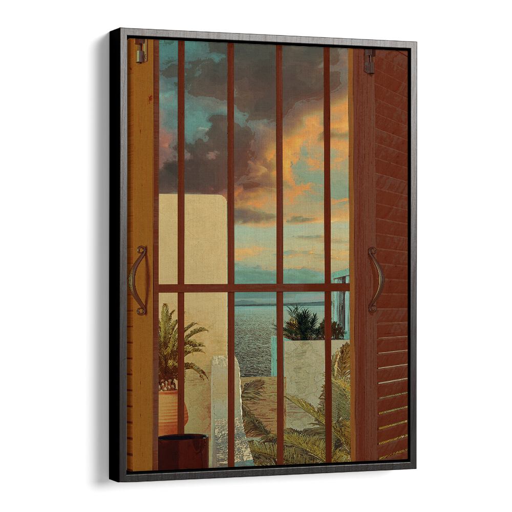 Open Window, Surreal Art Prints by Cosmo Zach features a breathtaking view framed elegantly, sparking imagination.