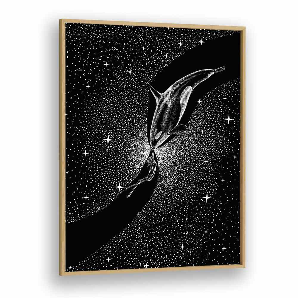 Surreal art print featuring "Orca and Diver" by Aliriza Çakır, blending dreams and reality in a captivating design.