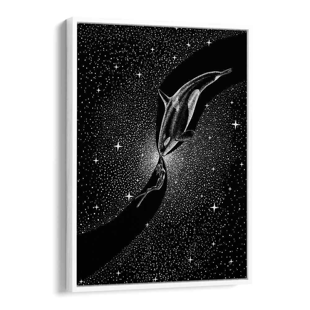 Surreal art prints featuring "Orca and Diver" by Aliriza Çakır, blending dreams and reality in stunning detail.
