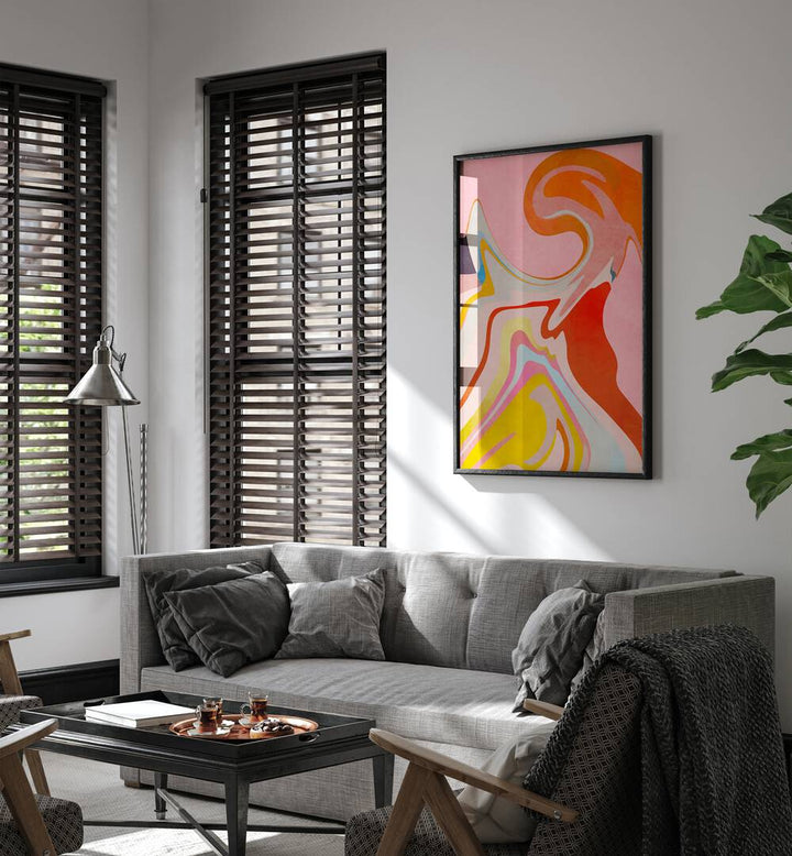 Transform your space with ORGANIC BAUHAUS WAVED II, ABSTRACT PAINTINGS by Ana Rut Bre, showcasing modern artistic beauty.