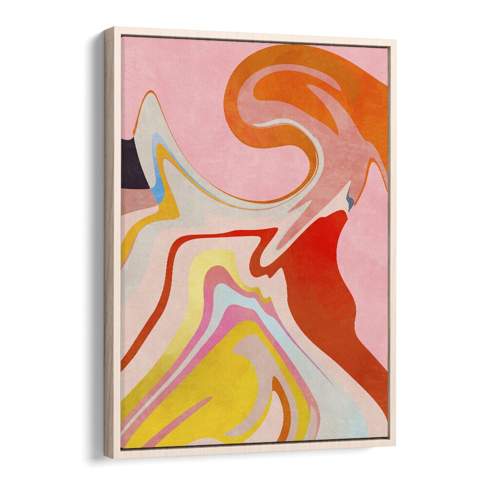 Stunning ORGANIC BAUHAUS WAVED II, ABSTRACT PAINTINGS by Ana Rut Bre, adds modern elegance to any space.