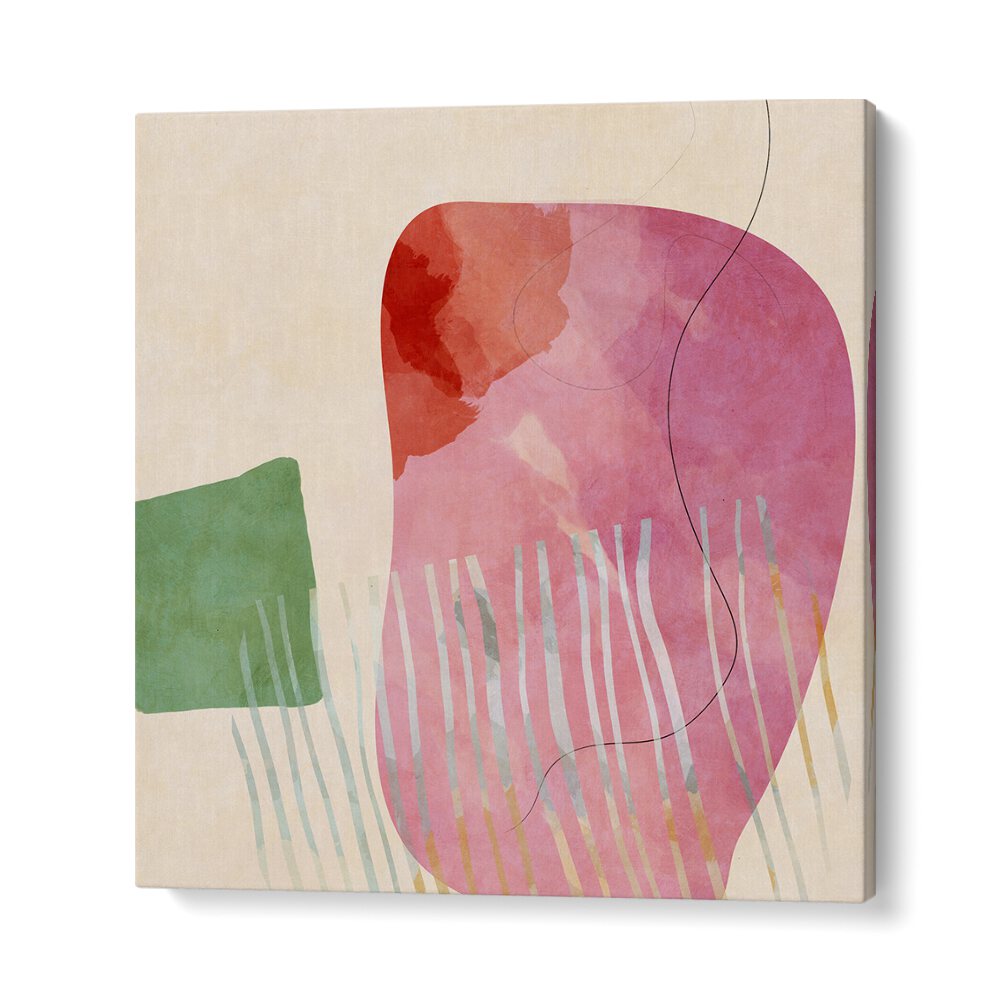 Transform your space with ORGANIC PAINTED KOPIE XI, ABSTRACT PAINTINGS by Ana Rut Bre, featuring vibrant colors and shapes.