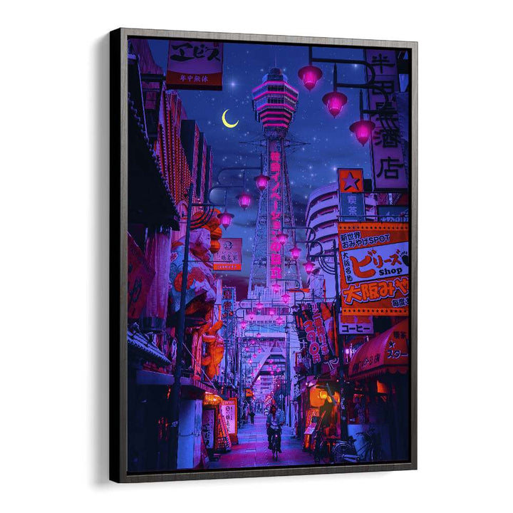 Stunning OSAKA LIGHTS, SURREAL ART PRINTS by Ritvik Takkar, showcasing vibrant cityscapes in captivating colors.