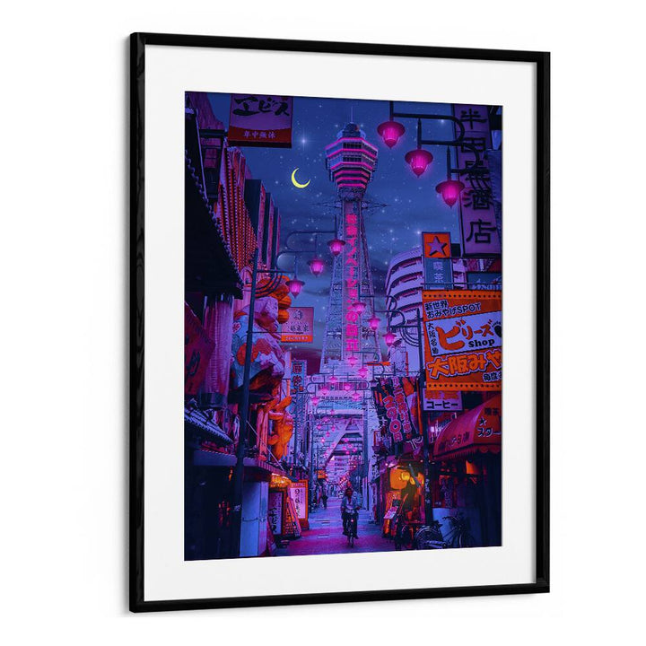 Captivating OSAKA LIGHTS, SURREAL ART PRINTS by Ritvik Takkar, showcasing stunning neon visuals and a dreamlike atmosphere.