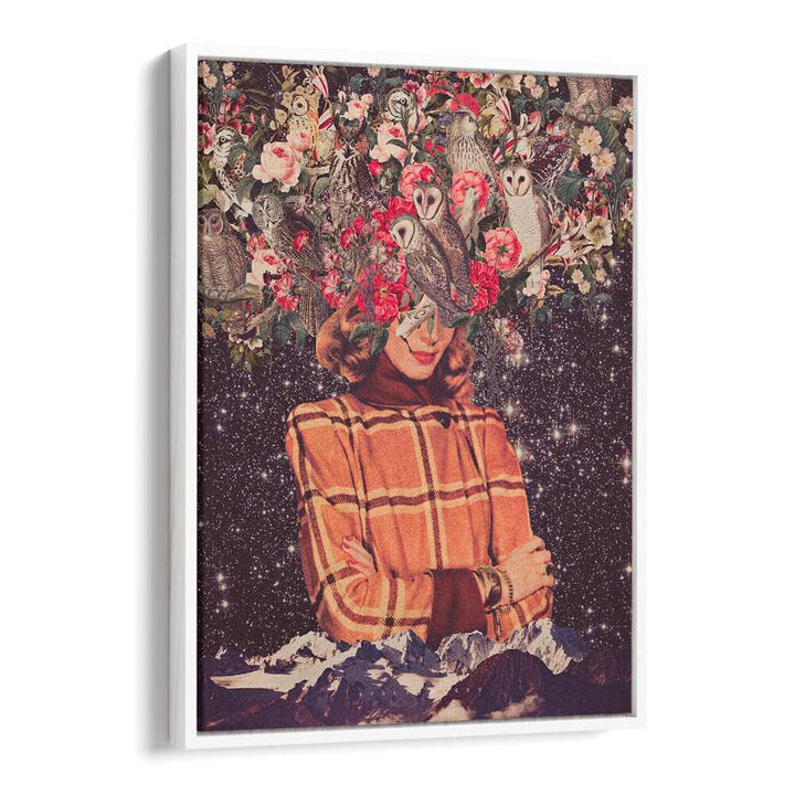 Discover the magic of "Owls on My Mind, Surreal Art Prints" by Space Rocket Art, blending nature and imagination.