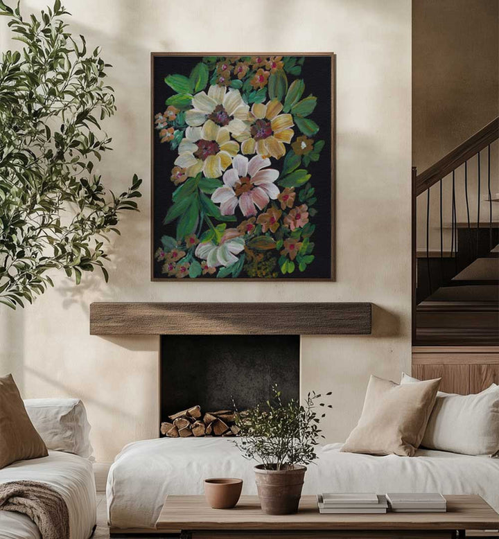 PAINTED FLOWERS , FLORAL FLOWER PAINTINGS