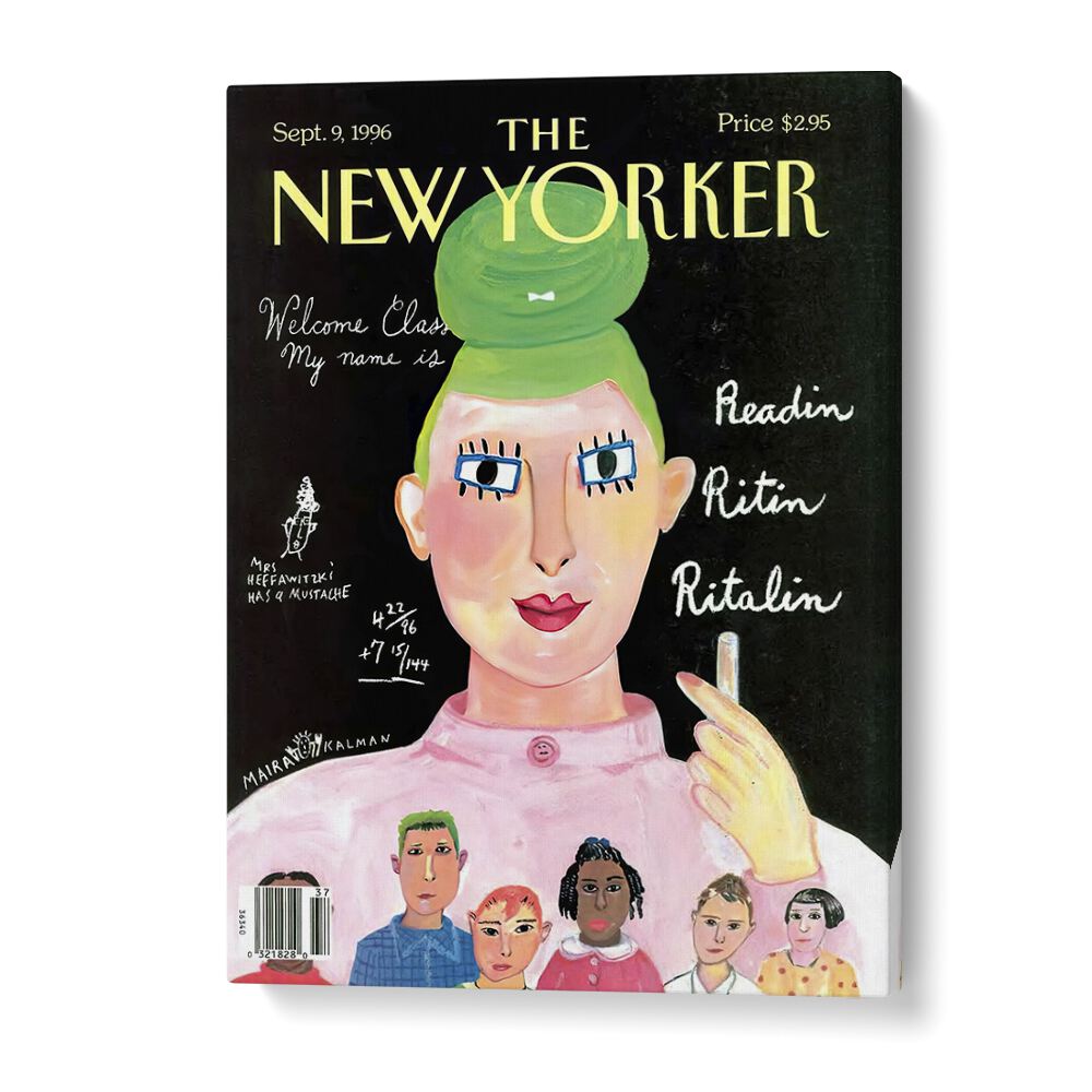 Painting By Maira Kalman Vintage Magazine Cover Artwork in Gallery Wrap