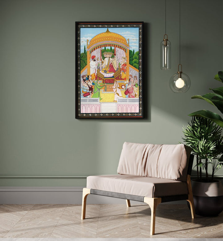 PANCHMUKHI SHIVA, INDIAN ART PAINTINGS showcase Lord Shiva's divine essence through vibrant, intricate artistry.