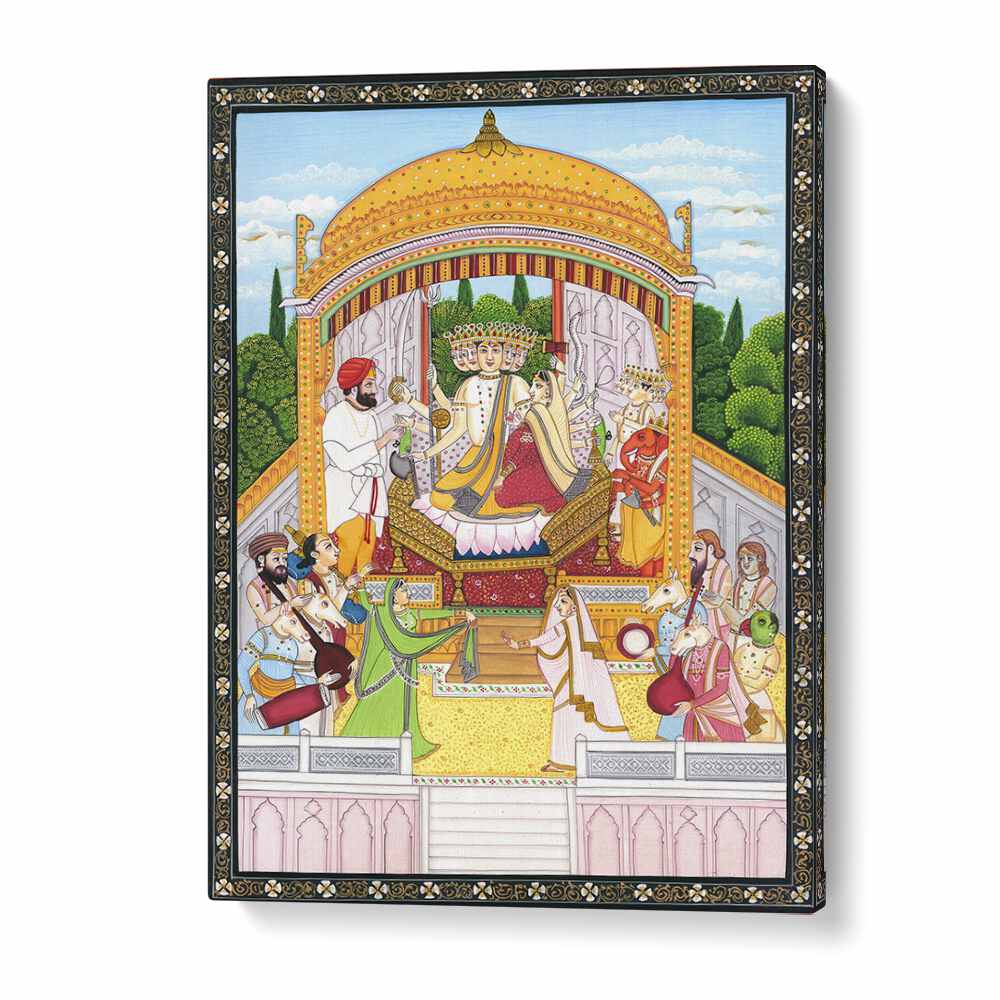 PANCHMUKHI SHIVA, INDIAN ART PAINTINGS showcase Lord Shiva's divine essence through vibrant, intricate details.