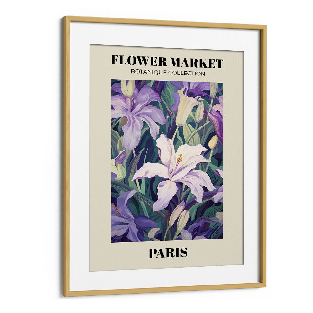 Vibrant PARIS- FLOWER MARKETO, FLORAL FLOWER PAINTINGS in oak frame, perfect for enhancing your home decor.