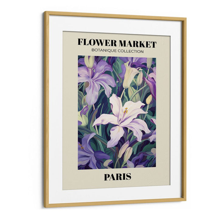 Vibrant PARIS- FLOWER MARKETO, FLORAL FLOWER PAINTINGS in oak frame, perfect for enhancing your home decor.