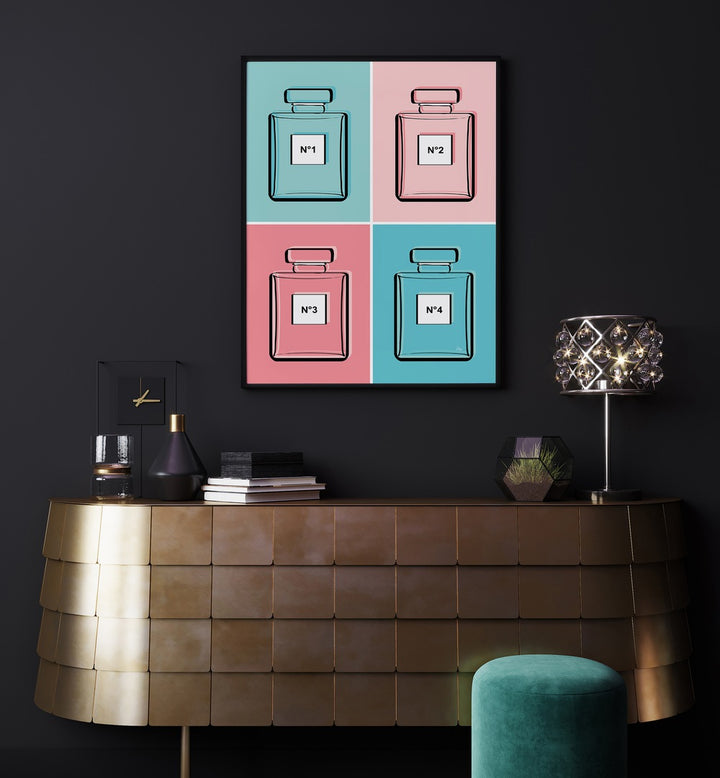Pastel Perfumes fashion posters by Martina elevate your decor with elegance and style in any interior space.