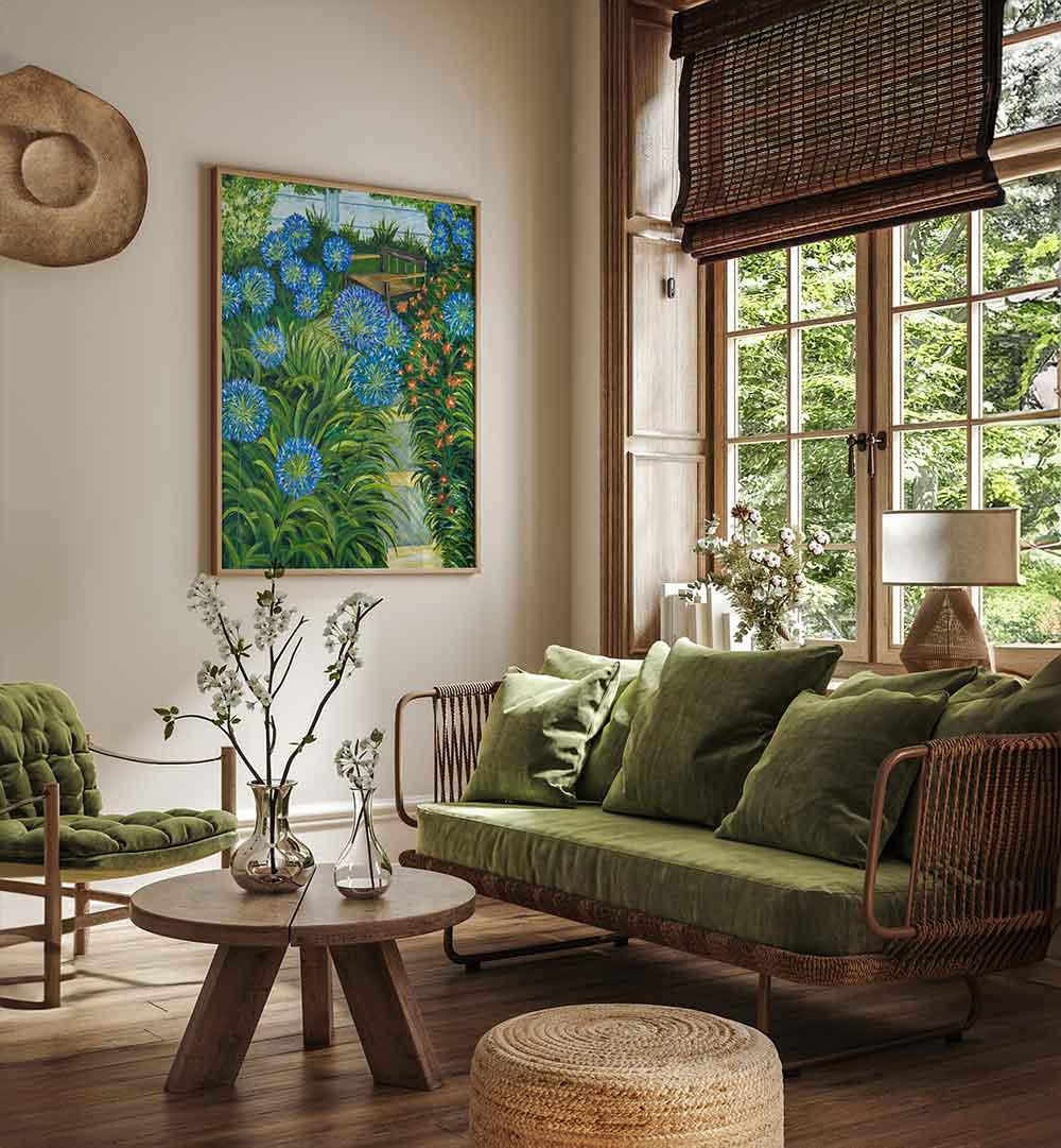 Vibrant PATHWAY, FLORAL FLOWER PAINTINGS enhance living spaces with nature's beauty and intricate floral designs.