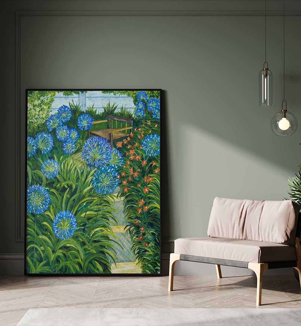 Vibrant PATHWAY, FLORAL FLOWER PAINTINGS capturing lush blooms, perfect for transforming your living space.