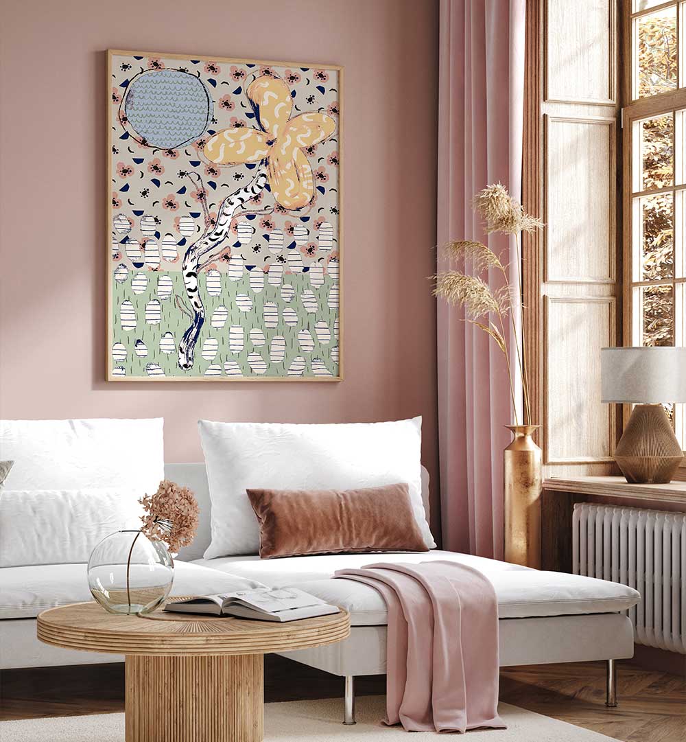 PATTERN PLAY XII , FLORAL FLOWER PAINTINGS