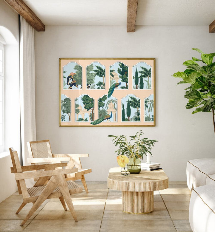 Discover the elegance of PEACOCK AND ELEPHANT AN, INDIAN ART PAINTINGS, perfect for enhancing your home decor.