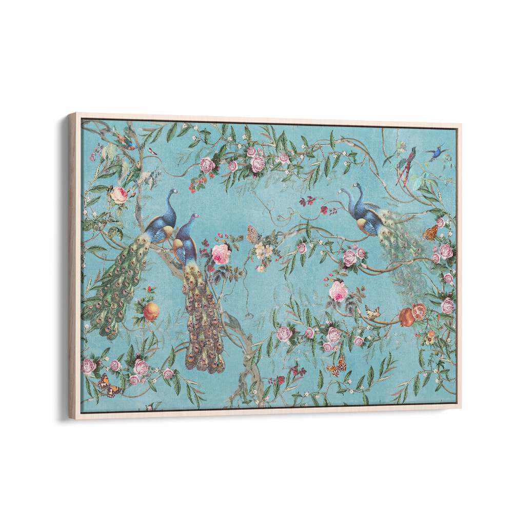 Vibrant PEACOCK BLOSSOM, INDIAN ART PAINTINGS showcasing traditional artistry with lush colors and intricate details.