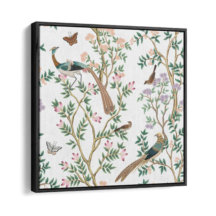 Vibrant PEACOCKS AND BIRDS IN FLOWER GARDEN I, INDIAN ART PAINTINGS showcase nature's beauty in exquisite detail.