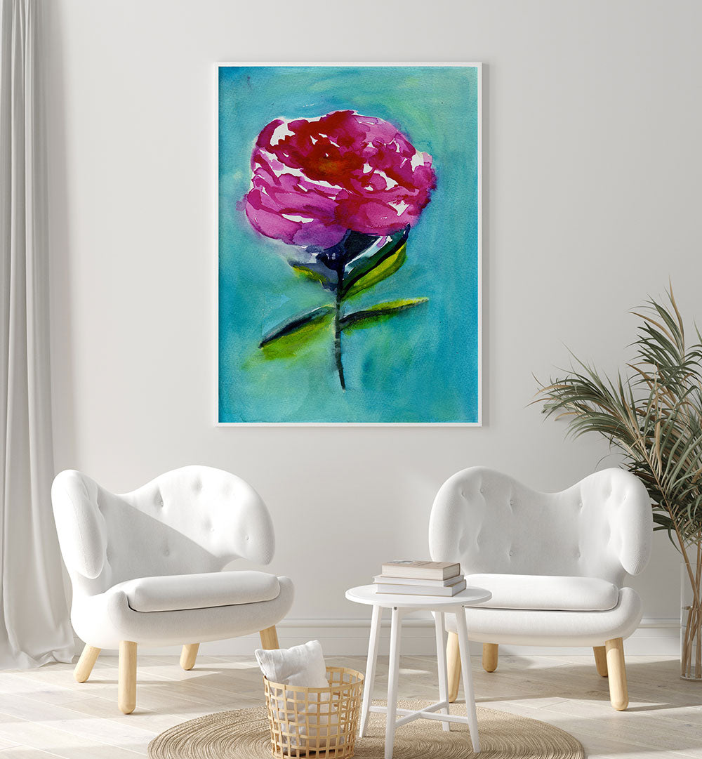 PEONY II , FLORAL FLOWER PAINTINGS