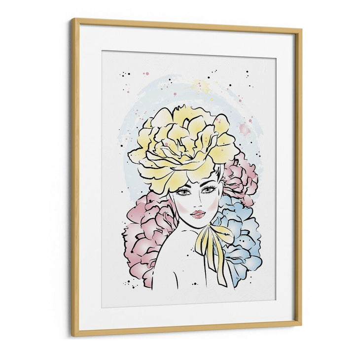 Elegant "Peony Girl" fashion poster by Martina, featuring a stunning floral design to enhance your space.