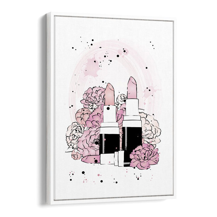 Stylish PEONY LIPSTICKS canvas print by Martina, perfect for adding elegance to your wall décor. FASHION POSTERS collection.