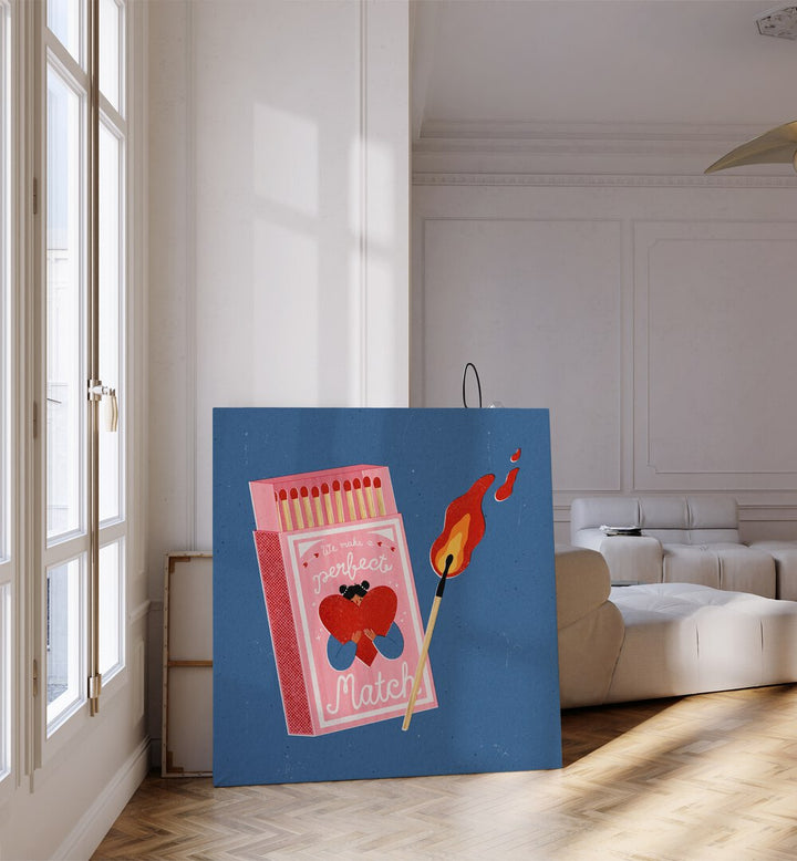Colorful "Perfect Match" fashion poster by Julia Leister, perfect for elevating your space with vibrant art.