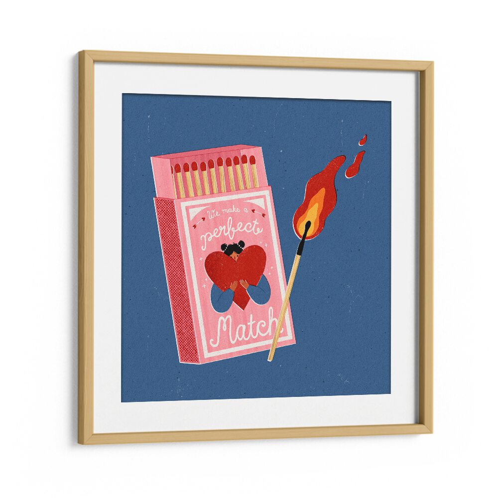 Colorful "Perfect Match" fashion poster by Julia Leister, enhancing spaces with artistic charm and modern elegance.
