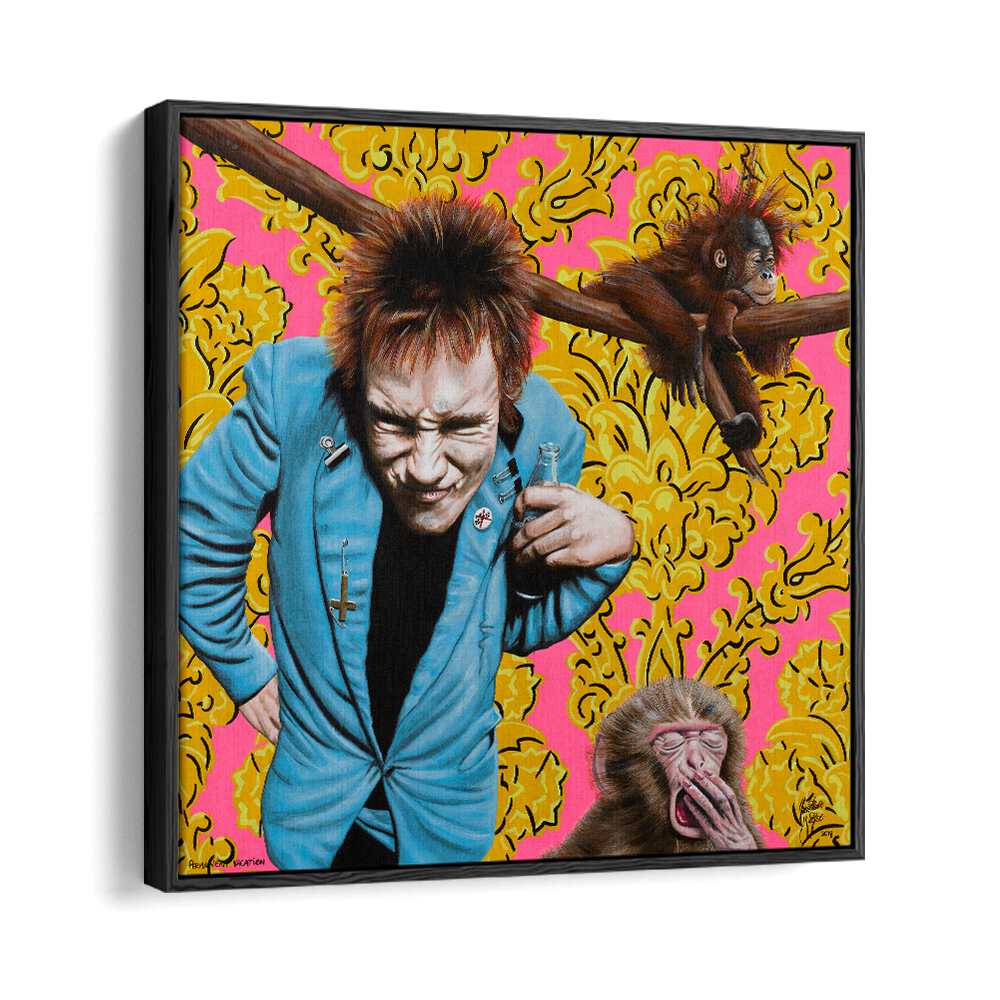 Vibrant "PERMANENT VACATION, CARTOON ART" by Christian Beijer adds creativity to your space with playful imagery.