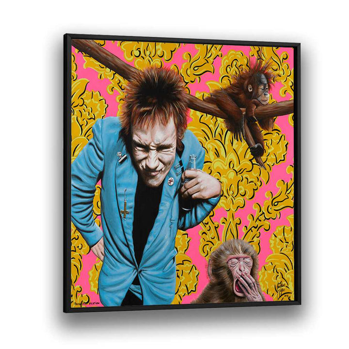 Vibrant PERMANENT VACATION, CARTOON ART by Christian Beijer, framed to enhance your creative space.