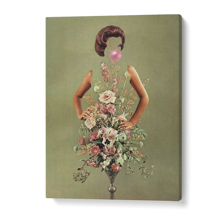 Petal Skirt and Pink Pop Surreal Painting, Surreal Art showcases vibrant floral elements and whimsical surrealism by Vertigo Artography.