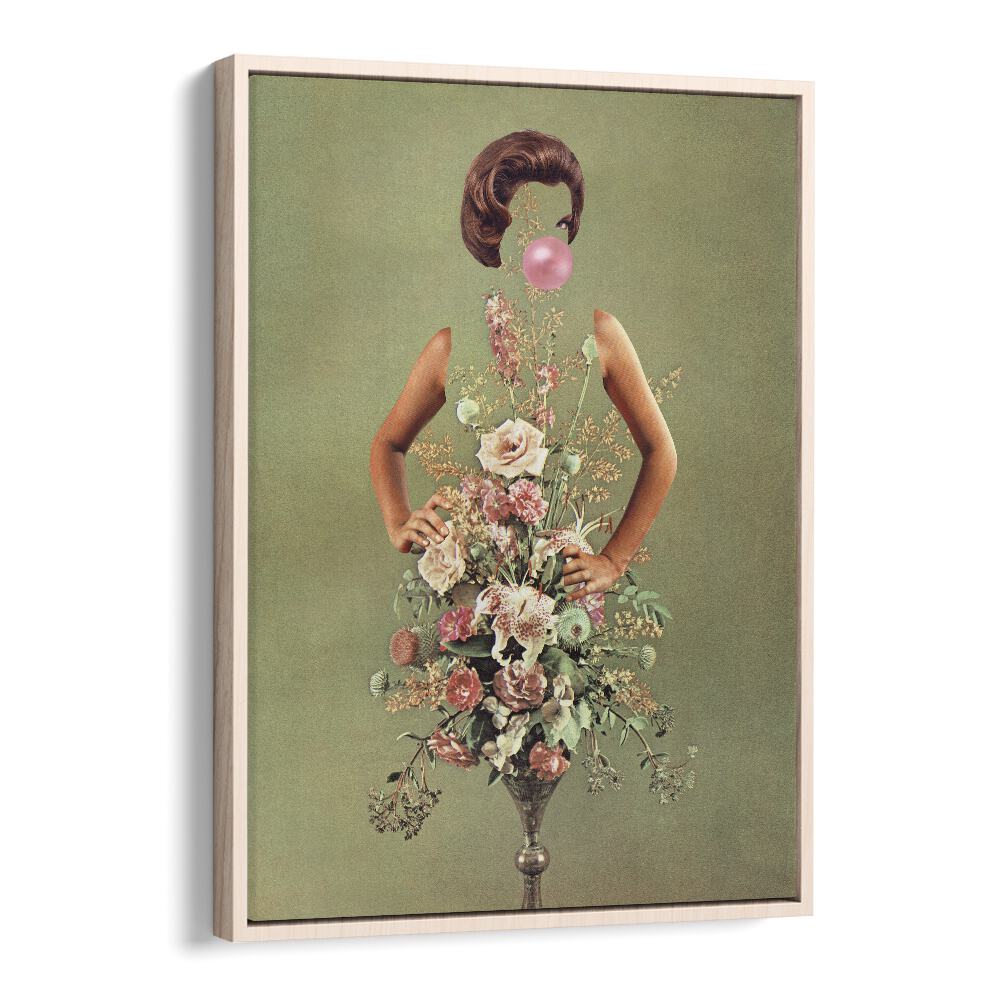 Petal Skirt and Pink Pop Surreal Painting showcases vibrant floral elements in a unique, surreal art style by Vertigo Artography.