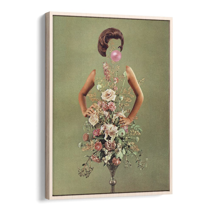 Petal Skirt and Pink Pop Surreal Painting showcases vibrant floral elements in a unique, surreal art style by Vertigo Artography.