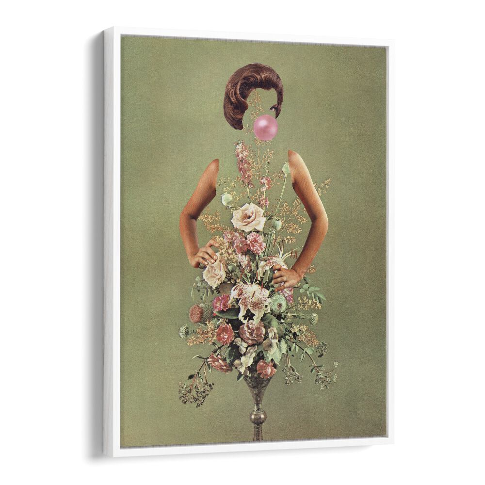 Stunning PETAL SKIRT AND PINK POP SURREAL PAINTING, SURREAL ART by Vertigo Artography, perfect for modern decor.